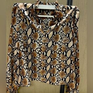 Animal Print Blouse - Small